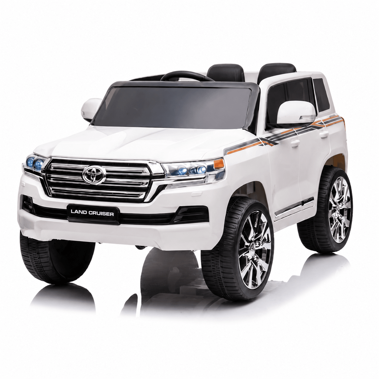 Toyota Land Cruiser 12V Kids Ride-On | White JJ2022 - Colorland Toys