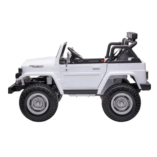 Toyota Land Cruiser 24V Kids Ride - On Car – White, 2 - Seater (S316) - Colorland Toys