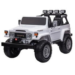 Toyota Land Cruiser 24V Kids Ride - On Car – White, 2 - Seater (S316) - Colorland Toys