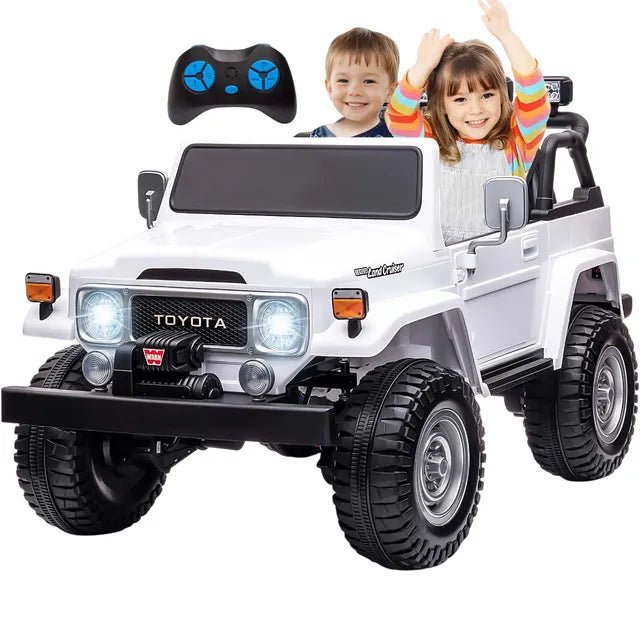 Toyota Land Cruiser 24V Kids Ride - On Car – White, 2 - Seater (S316) - Colorland Toys