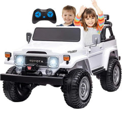 Toyota Land Cruiser 24V Kids Ride - On Car – White, 2 - Seater (S316) - Colorland Toys