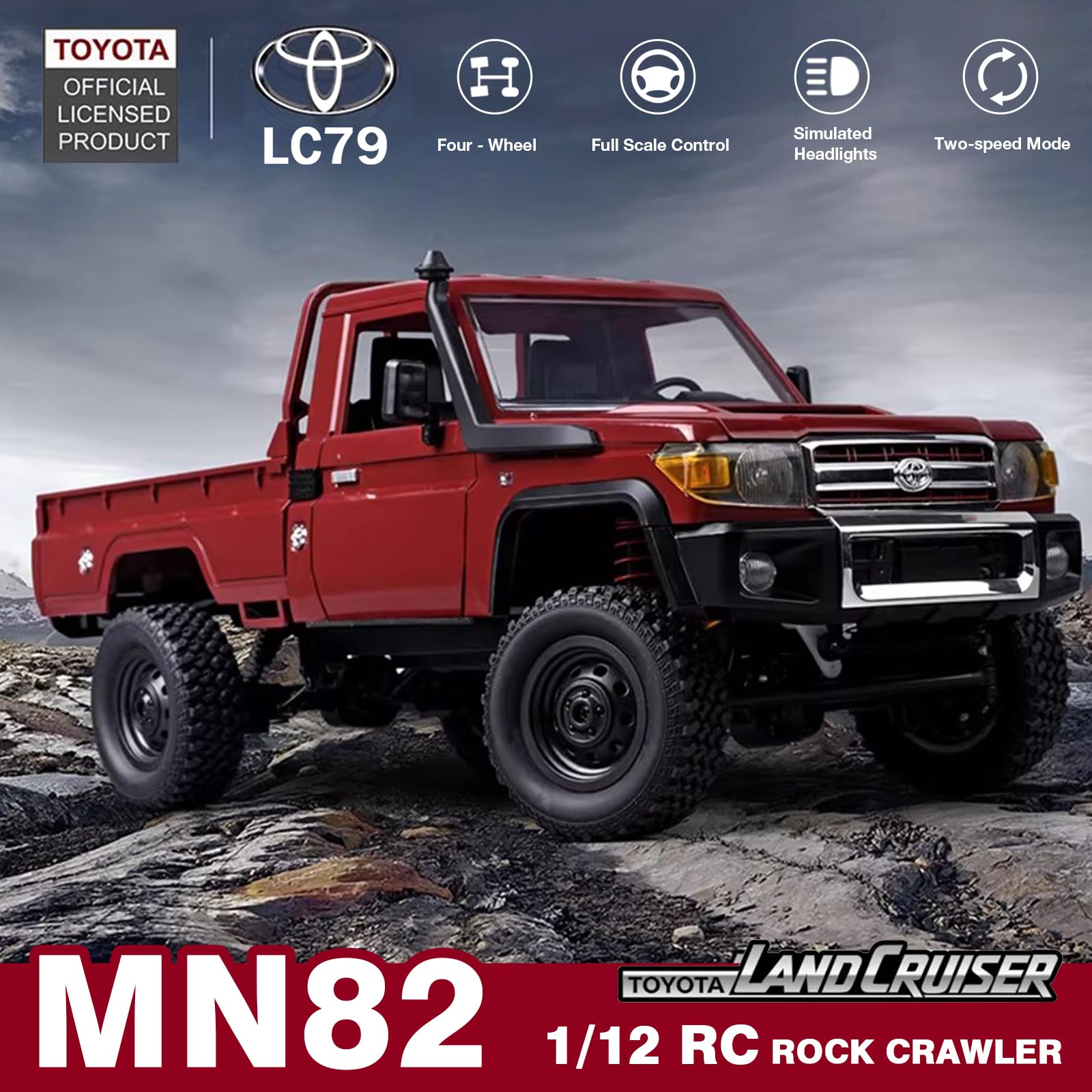 Toyota Land Cruiser LC79 4x4 RC Truck 1:12 | MN-82 - Assorted - Colorland Toys
