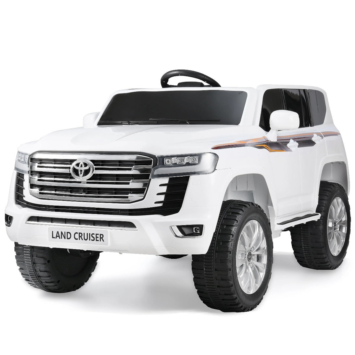 Toyota Land Cruiser Ride - On Car 12V Electric LC300 for Kids (White, 4 - Wheel) - Colorland Toys