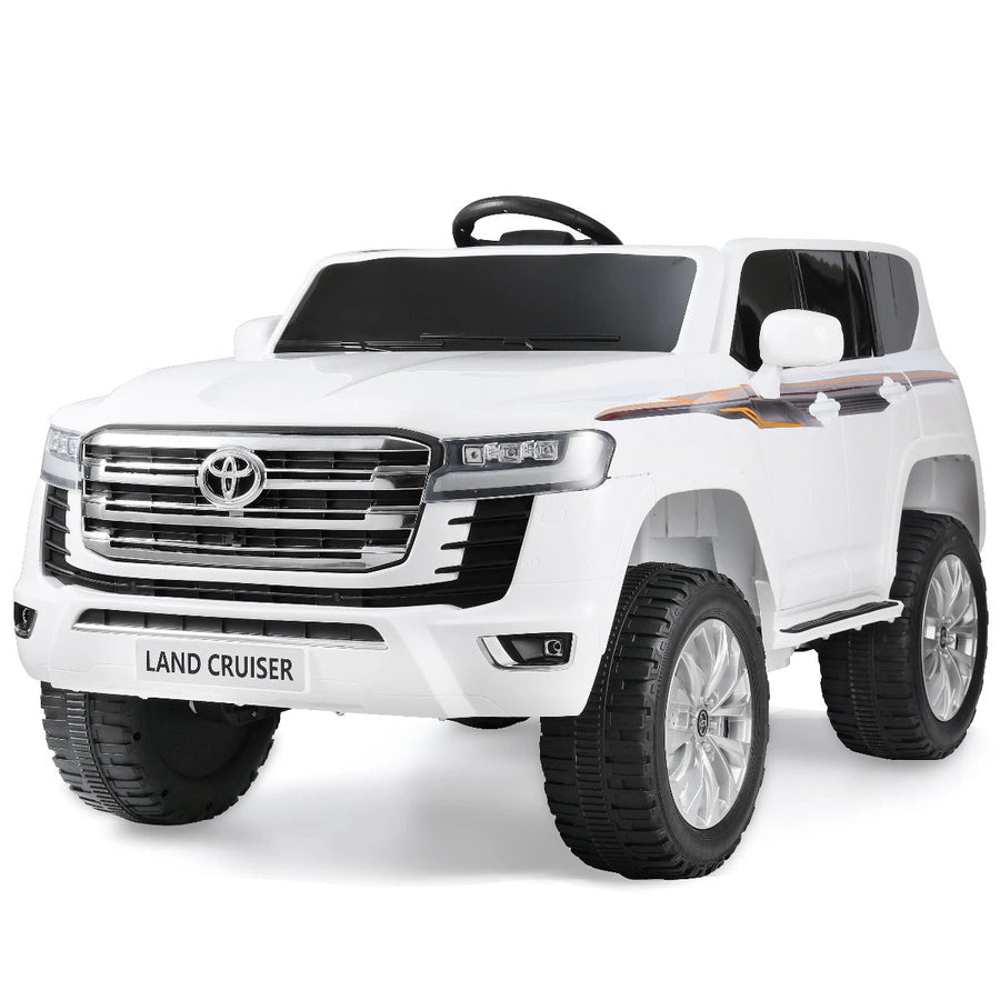 Toyota Land Cruiser Ride-On Car 12V Electric LC300 for Kids (White, 4-Wheel)