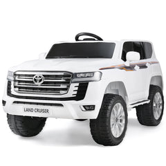 Toyota Land Cruiser Ride - On Car 12V Electric LC300 for Kids (White, 4 - Wheel) - Colorland Toys