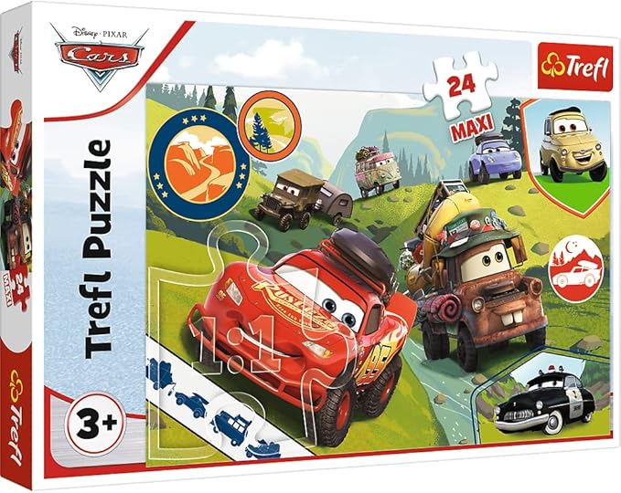 Trefl Happy Cars Disney Cars - 3 Maxi 24 - Pcs 14352 - Colorland Toys