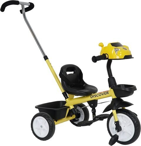 Tricycle with Handle Yellow LB - TR6518 - Colorland Toys