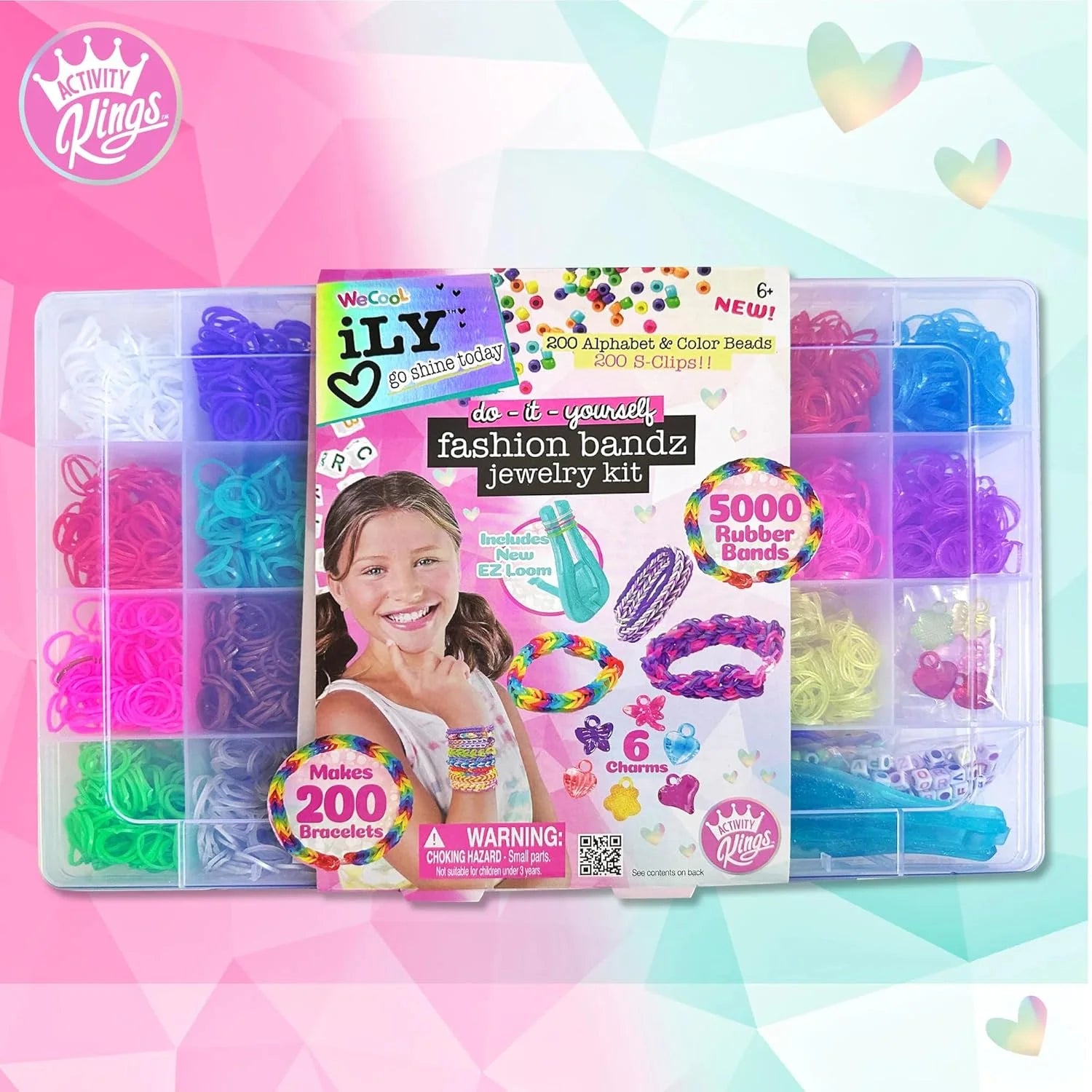 We Cool DIY Fashion Bandz Jewelry Kit Small Teal Case — view 2