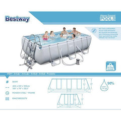 Bestway Power Steel Rectangular Pool 404x201cm — view 3