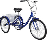 Vaux 24 - Inch Tricycle with Rear Basket Blue VX - BASKET - Colorland Toys