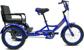 Vaux Tricycle 12 Back Seat Blue - Colorland Toys