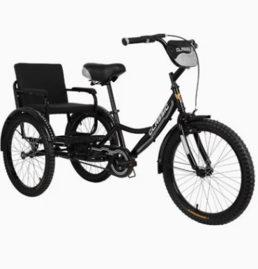 Vaux Tricycle 16 Back Seat Black - Colorland Toys