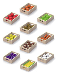 Viga Fruit & Vegetable 10 Box Set 44523 - Colorland Toys