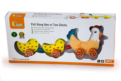 Viga Pull Along Hen with Two Chicks 50078 - Colorland Toys