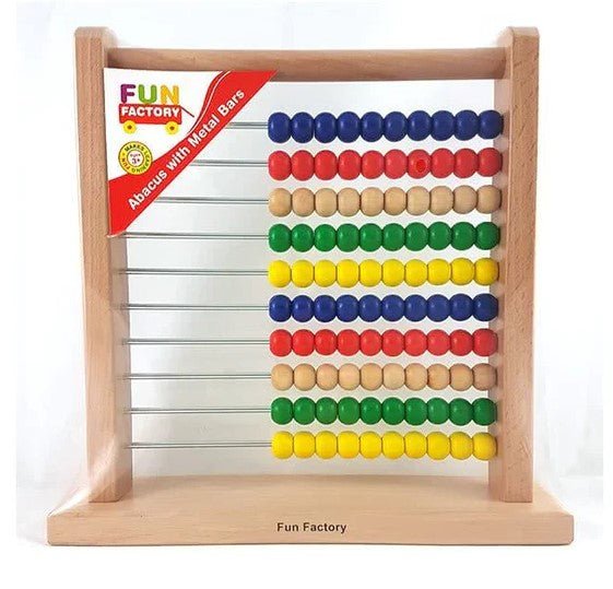 Viga Wooden Abacus with Metal Bars 50493 - Colorland Toys