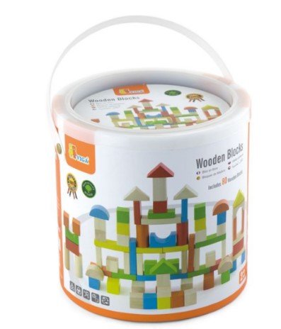 Viga Wooden Blocks 80pcs 2.5cm 50333 - Colorland Toys
