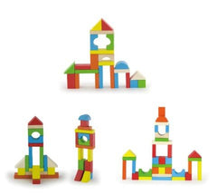 Viga Wooden Blocks 80pcs 2.5cm 50333 - Colorland Toys