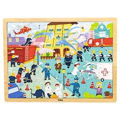 Viga Wooden Fire Fighting Puzzle 48pcs 44581 - Colorland Toys