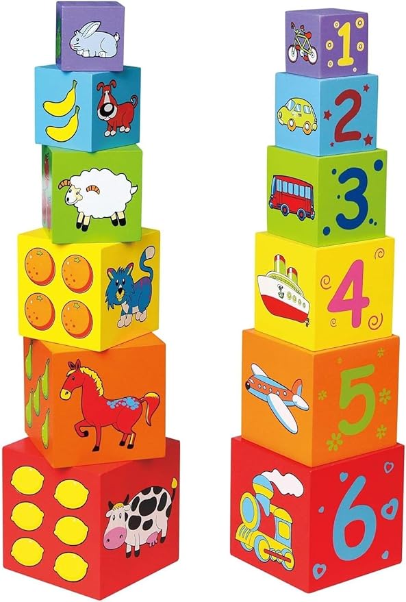 Viga Wooden Nesting & Stacking Blocks 59461 - Colorland Toys