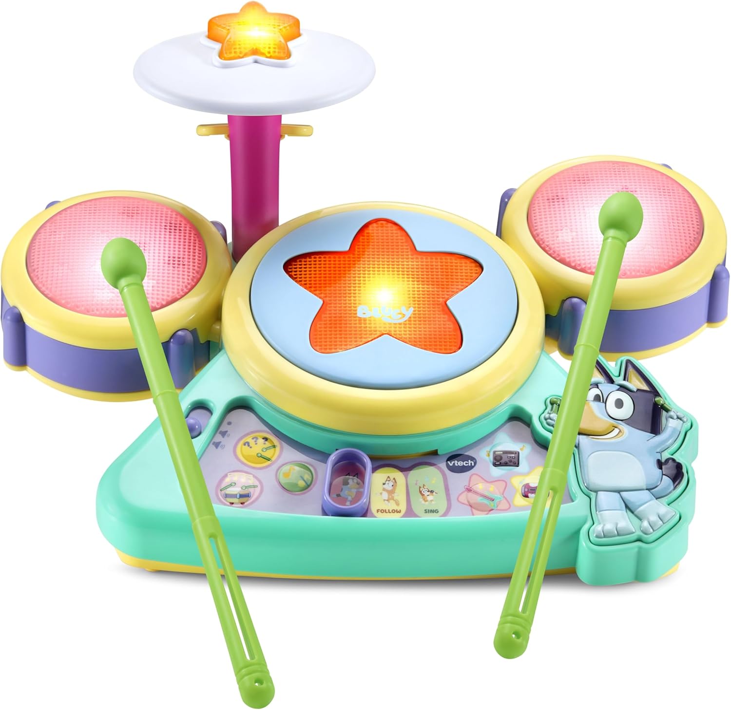 VTECH Bluey Hooray Drum Set VT80 - 573400 - Colorland Toys