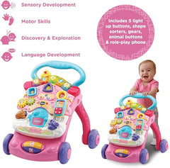 VTech First Steps Baby Walker Pink VT80 - 505653 - Colorland Toys