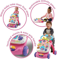 VTech First Steps Baby Walker Pink VT80 - 505653 - Colorland Toys