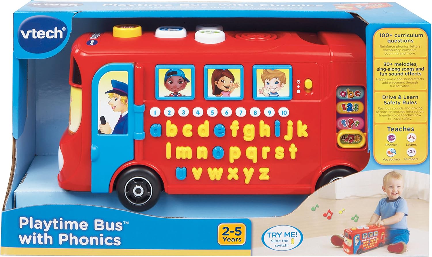 VTech Playtime Bus with Phonics 80-150049 - Colorland Toys