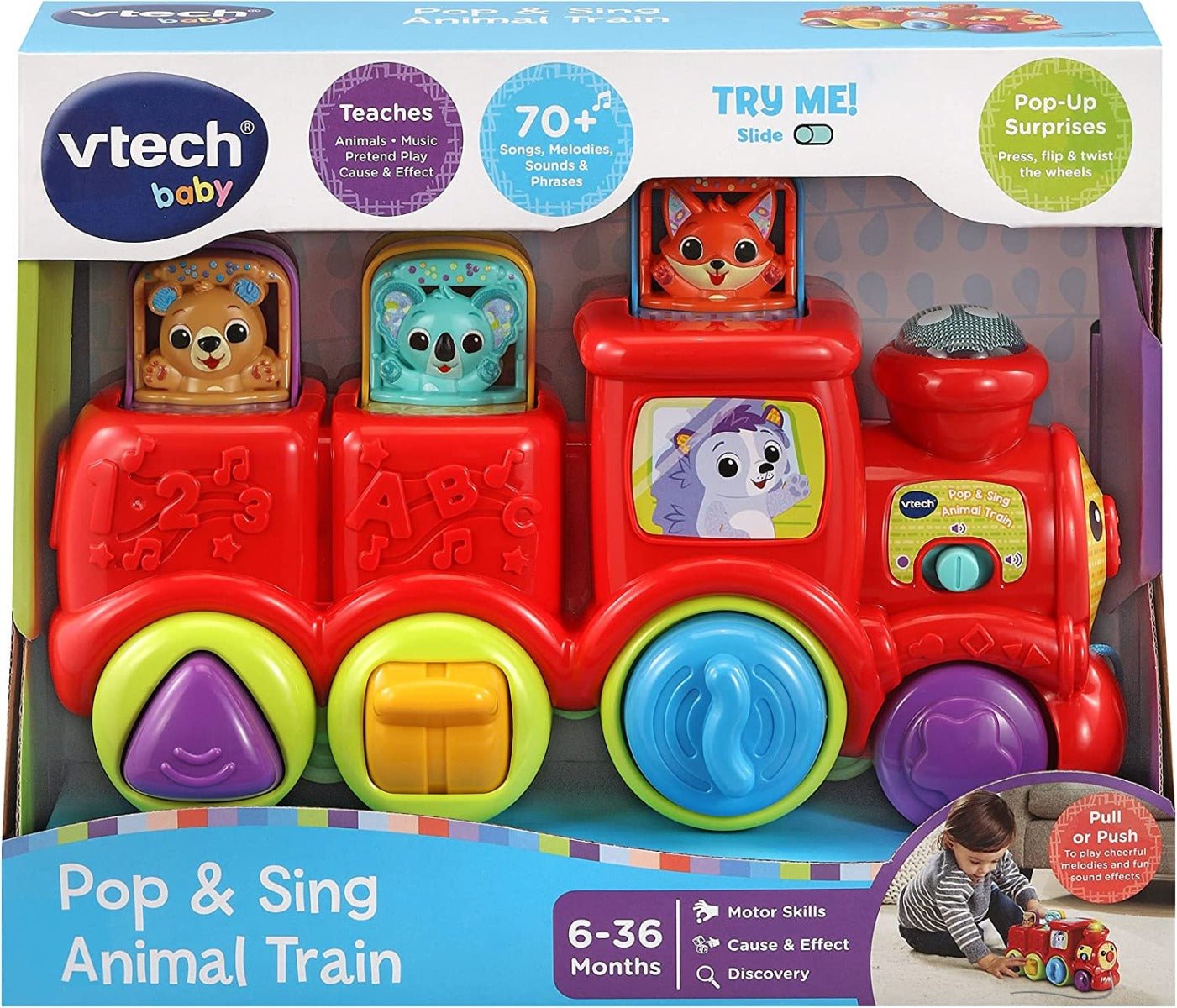 Vtech Pop & Sing Animal Train 80 - 554903 - Colorland Toys