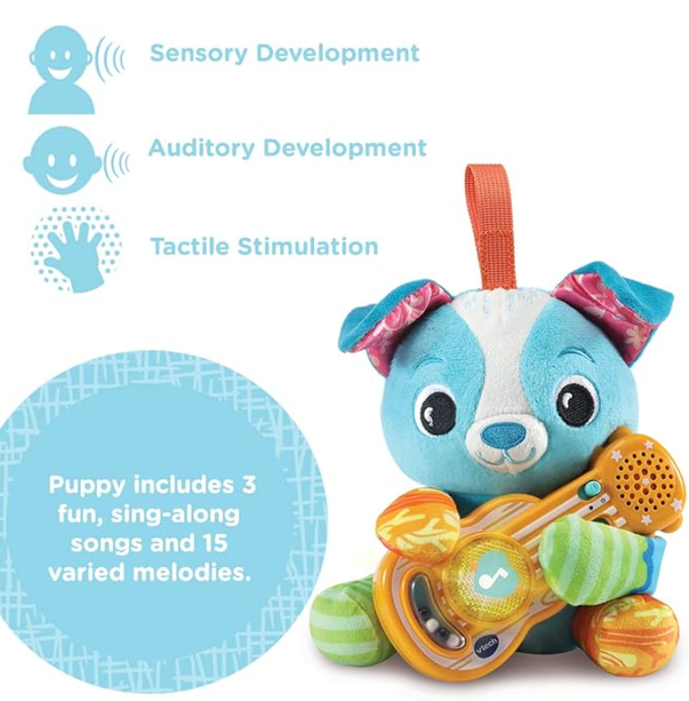 VTech Puppy Sounds Guitar 80 - 555003 - Colorland Toys