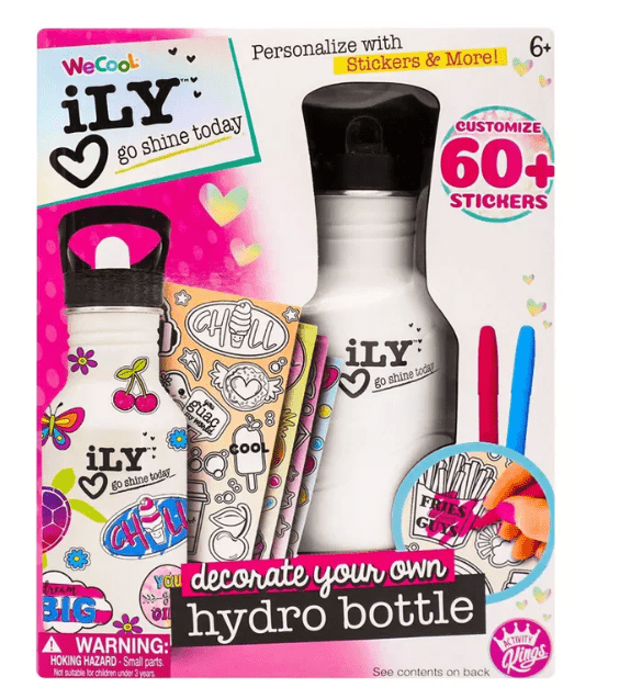 We Cool ILY Color Your Own Hydro Bottle 111245 - Colorland Toys
