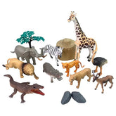 Wenno Jungle Animal Playset 14 Pieces - Colorland Toys