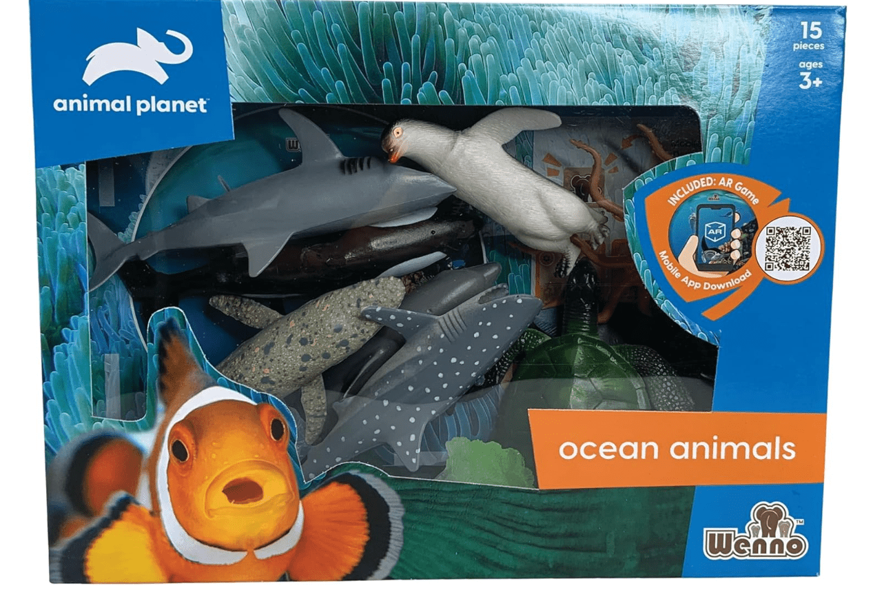 Wenno Ocean Animals Bucket 13pcs 6402 - Colorland Toys