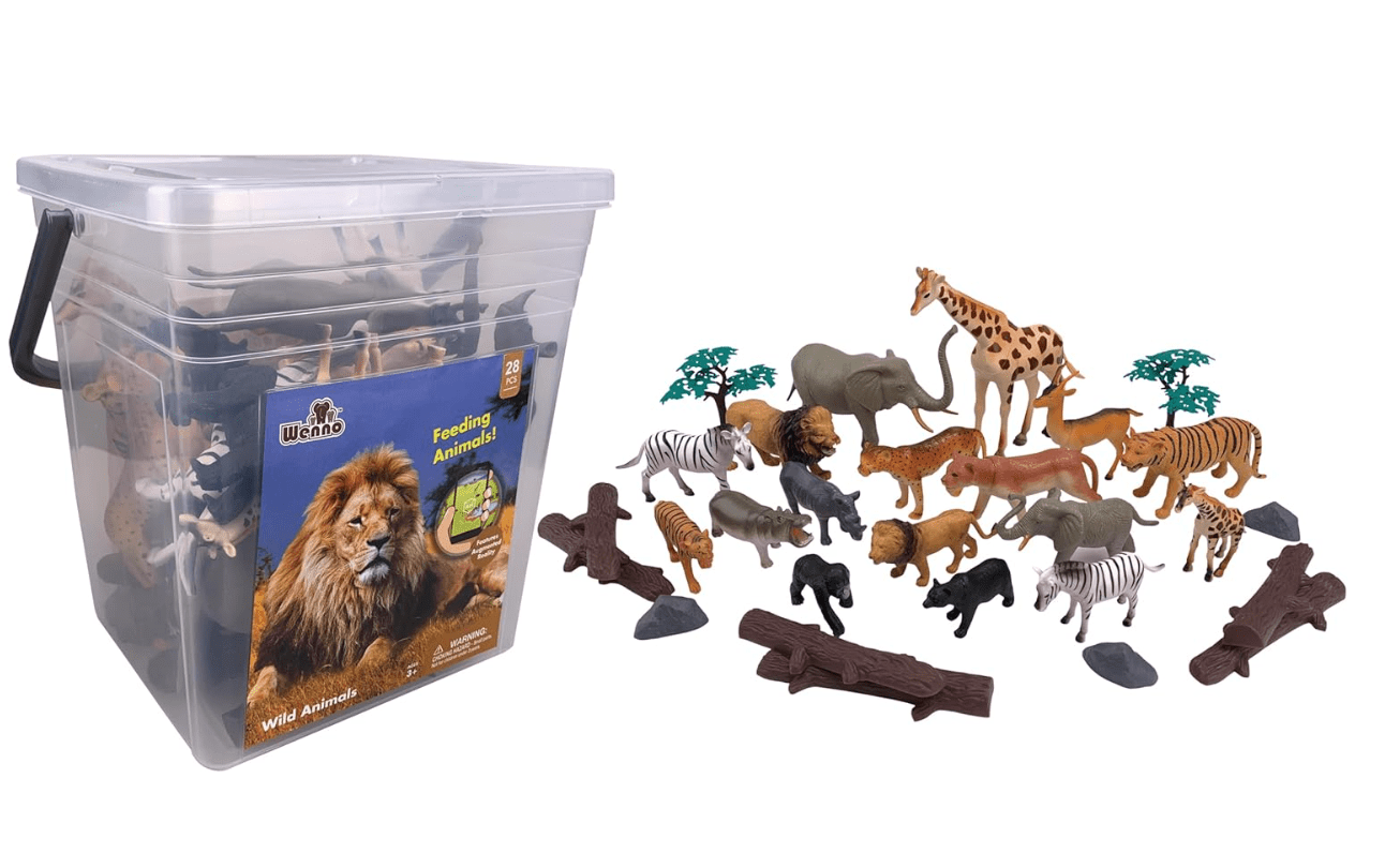 Wenno Wild Animals Bucket 3.2L D6601 - Colorland Toys