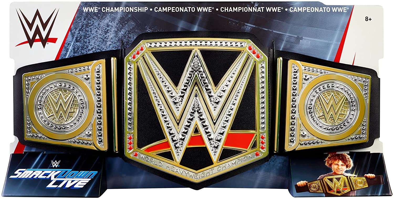 WWE World Heavyweight Wrestling Championship Title Belt Black GDB49 - Colorland Toys