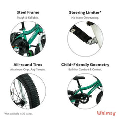 Whimsy Classic Bicycle 14 Inch Green WM14CL - GN - Colorland Toys