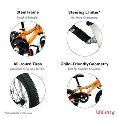 Whimsy Classic Bicycle 14 Inch Orange WM14CL - OR - Colorland Toys