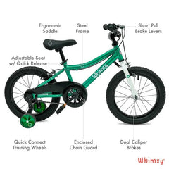 Whimsy Classic Bicycle 16 Inch Green WM16CL - GN - Colorland Toys