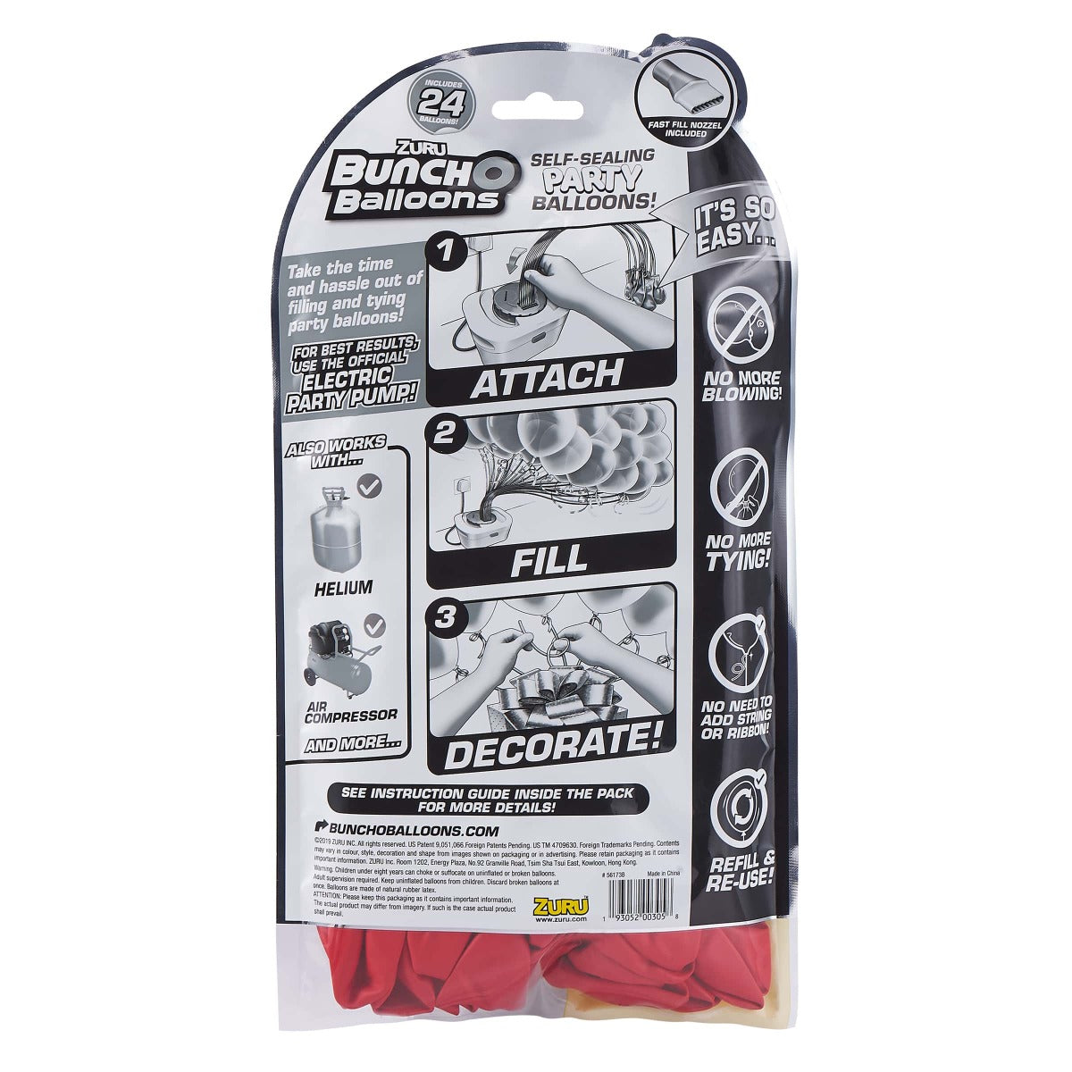 Bunch O Balloons Self Sealing Party Balloons 24pk Refill White 56173GUQ1 - Colorland Toys