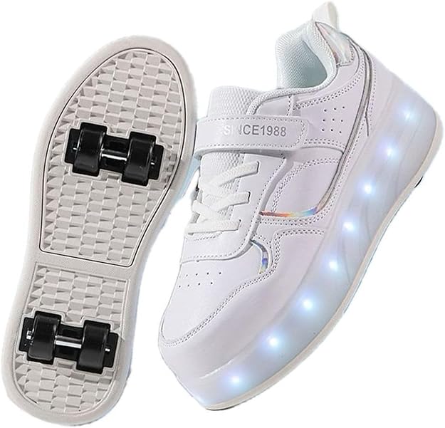 Heely Roller Shoes With Lights Size 30 - White LRGRS211-30 - Colorland Toys