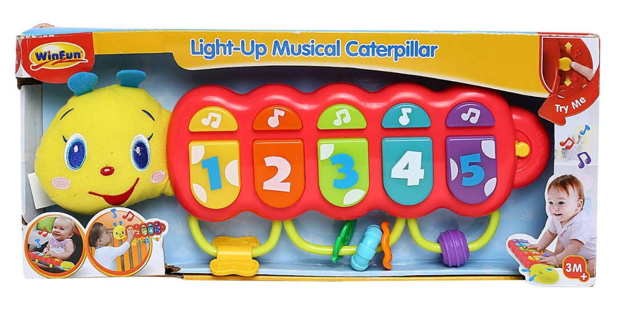 Winfun Light Up Musical Caterpillar 000215 - Colorland Toys