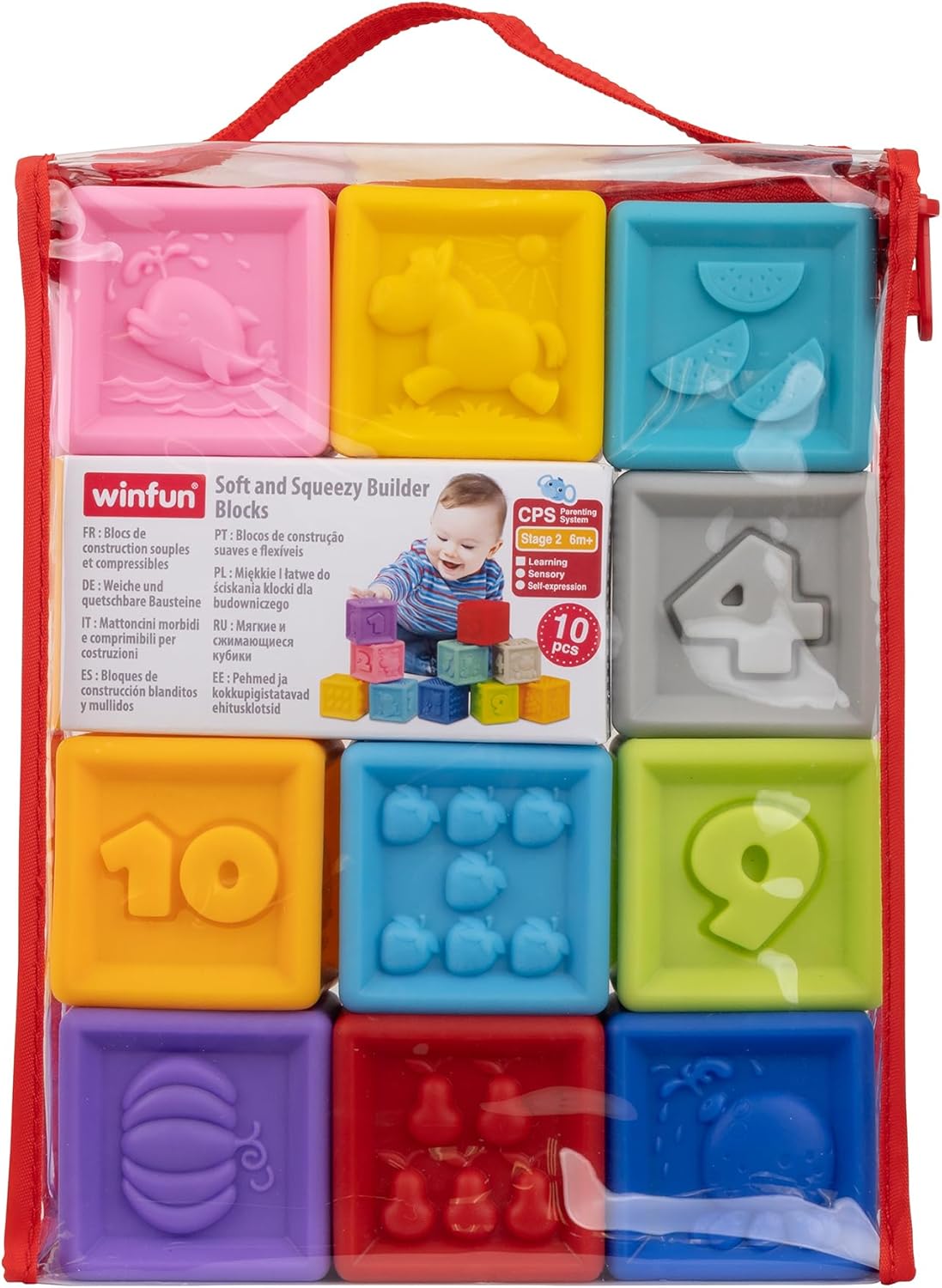 Winfun Soft and Squeezy Builder Blocks 6M+ by winfun - Colorland Toys