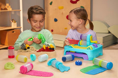 Wonder Factory Never-Dry Sand Construction Trucks Set with Vice & 104ml Sand - Colorland Toys