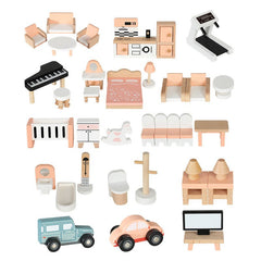 Wooden Dollhouse Green MSN23023 - Colorland Toys