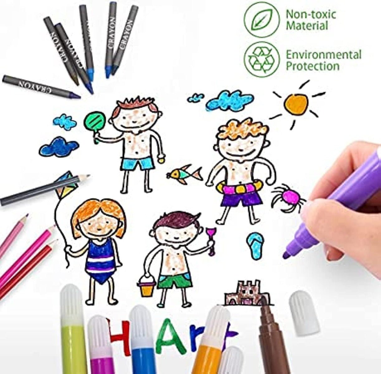 Wooden Stationary Set 180Pieces TY222 - 30 - Colorland Toys