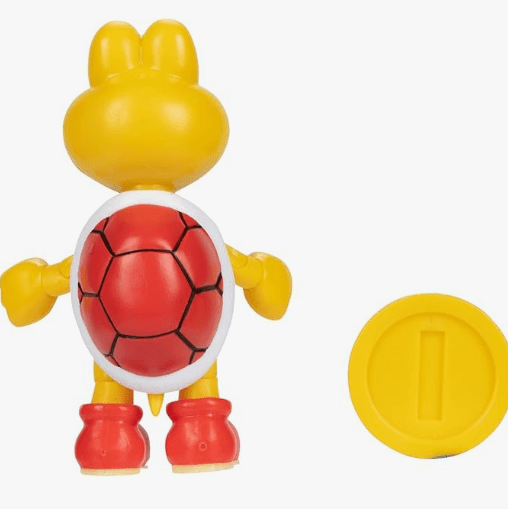 World of Nintendo Super Mario Action Figure - Red Koopa Troopa with Coin 4inch 40821/40744 - Colorland Toys