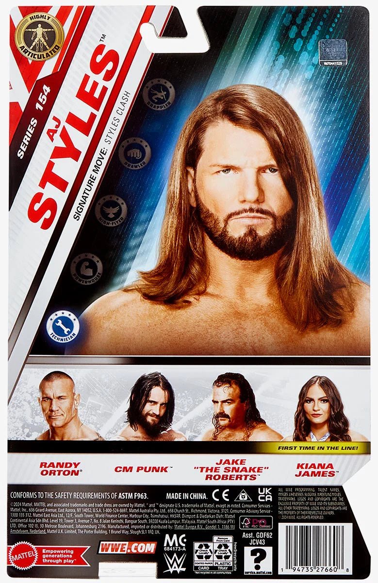 WWE Main Event Series - 154 AJ Styles JCV43 - Colorland Toys