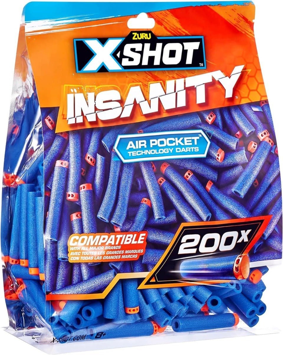 X - Shot 200 Darts Pack Refil Insanity XS - 36624 - Colorland Toys
