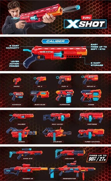 X-Shot Excel Caliber Blaster | XS-36675 - Colorland Toys