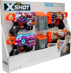 X - Shot Skins Menace 4 - pack 24 Darts - Colorland Toys