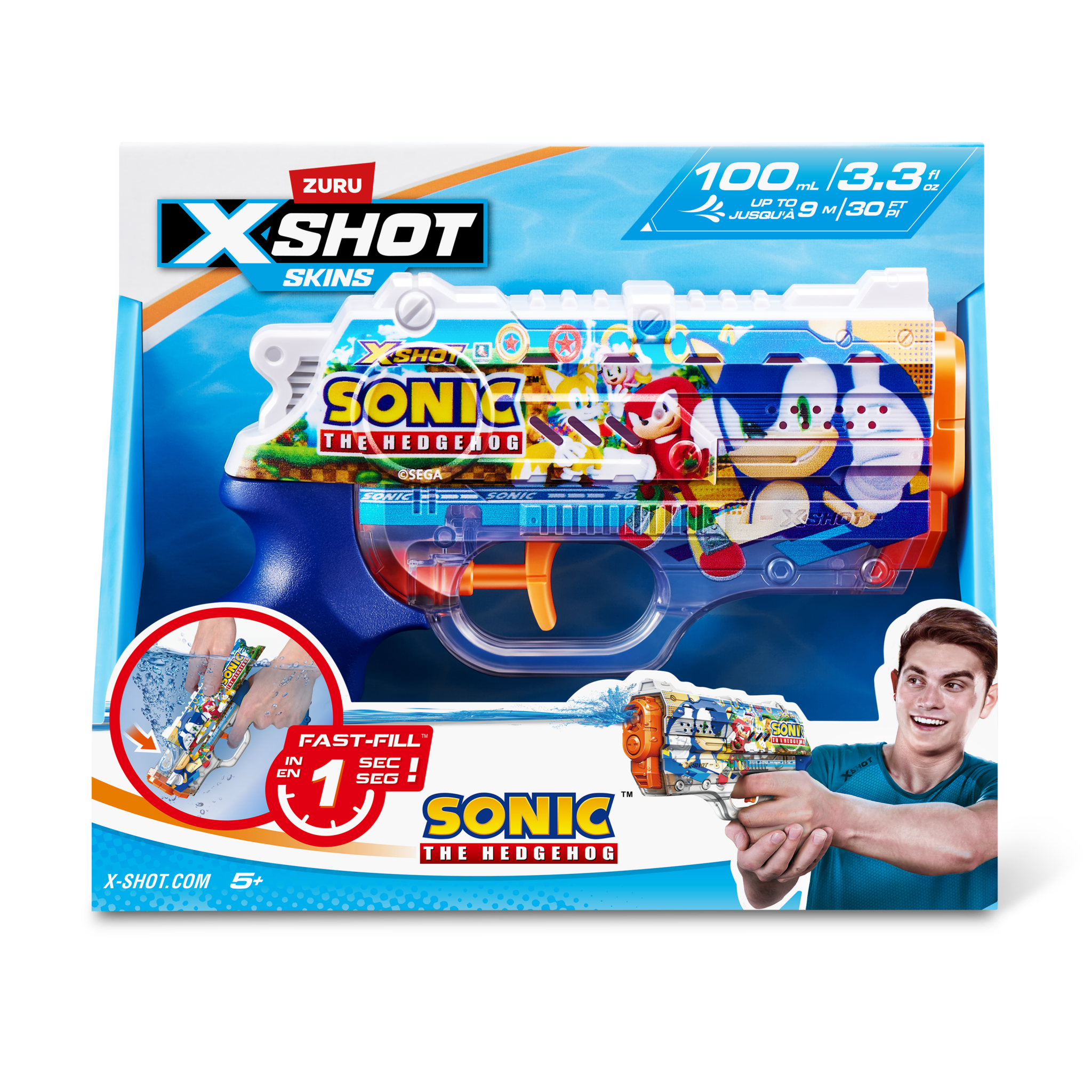 X - Shot Water Nano Fast - Fill Skins Sonic XS - 118166/118166 - Colorland Toys